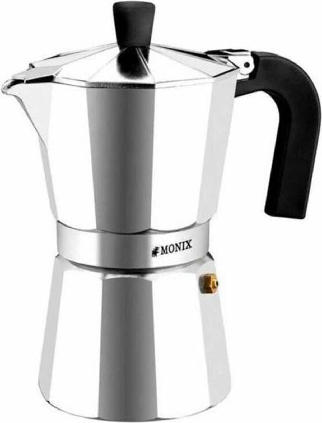Monix M620009 Italiaanse koffiemachine voor 9 kopjes, aluminium