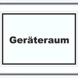 HB-Druck Geräteraum Aufkleber mit Text Schuppen waagerecht A0 (841x1189mm)
