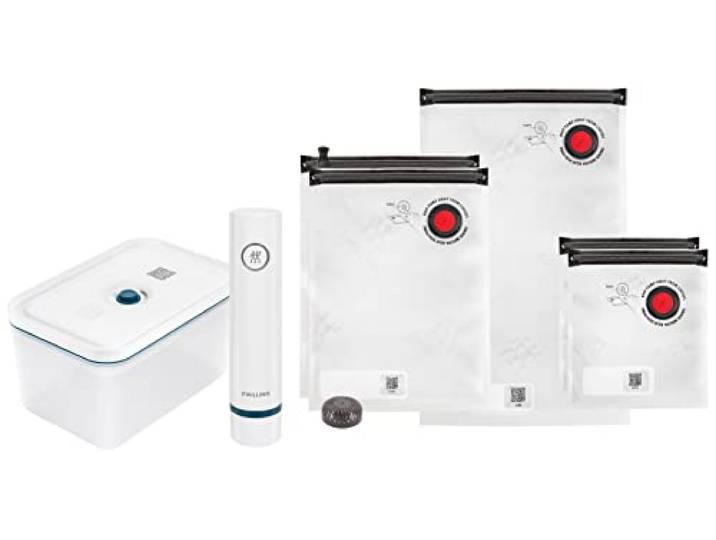 ZWILLING Fresh & Save Vakuum Starterset, Kunststoff, 7-teilig, inkl. Dose, Pumpe und Beutel, La Mer