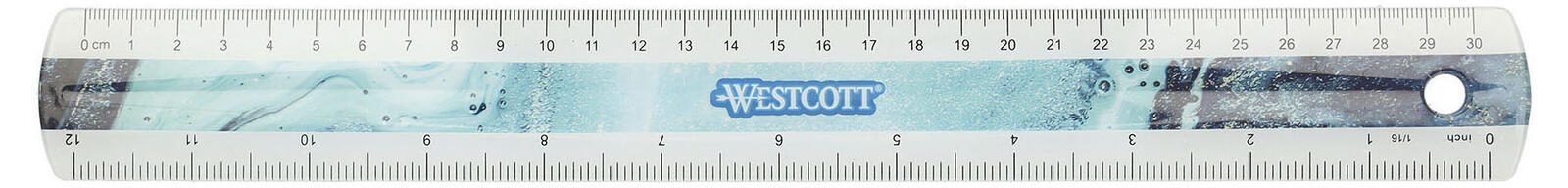 WESTCOTT Lineal 30 cm E-13300 BLUE