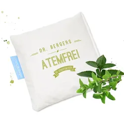 Bio-Schnupfenkissen Atemfrei 19x19cm – Entspannendes Kräuterkissen mit Salbei & Minze für besseres Wohlbefinden & Erholung - Kissenbezug Bio-Baumwolle