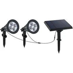 Lumisky 2 Familien-Solarstrahler mit 400 lm Lichtleistung Plastik Schwarz