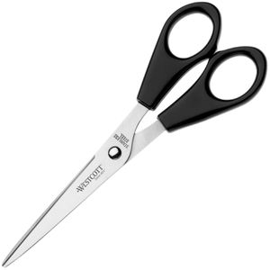 Westcott Büroschere BUERO, E-31160, 15 cm, Universalschere, Edelstahl, rostfrei, schwarz