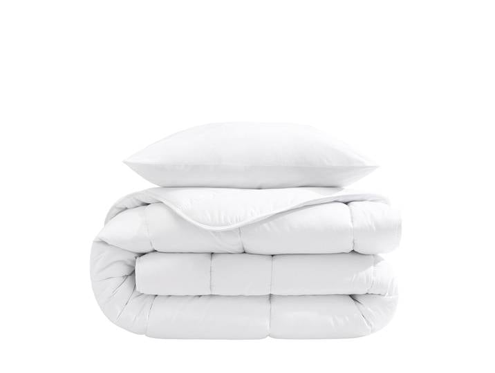 Pack couette hiver 550g 140x200 et 1 oreiller éco moelleux 60x60