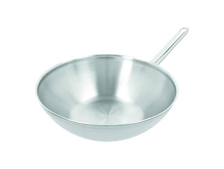 demeyere Senses Hochwertiger Wok fuer Induktion und alle anderen Herdarten, Wokpfanne aus pflegeleichtem poliertem 5-lagigen Edelstahl, 30 Jahre Qualitaets-Garantie, 30 cm gross