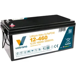 Voltrana Großspeicher-Batterie Lithium 12,8V 460Ah Bluetooth Heizfunktion LiFePO4