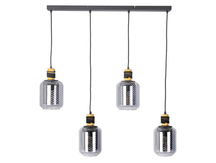 Globo Pendelleuchte, Grau, Glas, 25x60x78 cm, einfach zu transportieren, Lampen & Leuchten, Innenbeleuchtung, Hängelampen, Pendelleuchte
