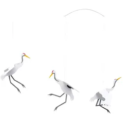 Flensted Mobiles, Babymobile, Kranich Tanz Mobile mit Geschenkumschlag