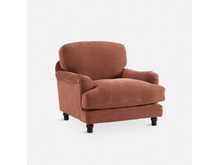 LA REDOUTE Fauteuil polyester chiné, NOON Orange Brique Rosé, Made in France