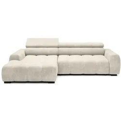 Ecksofa Bull Stoff Weiß Ivory