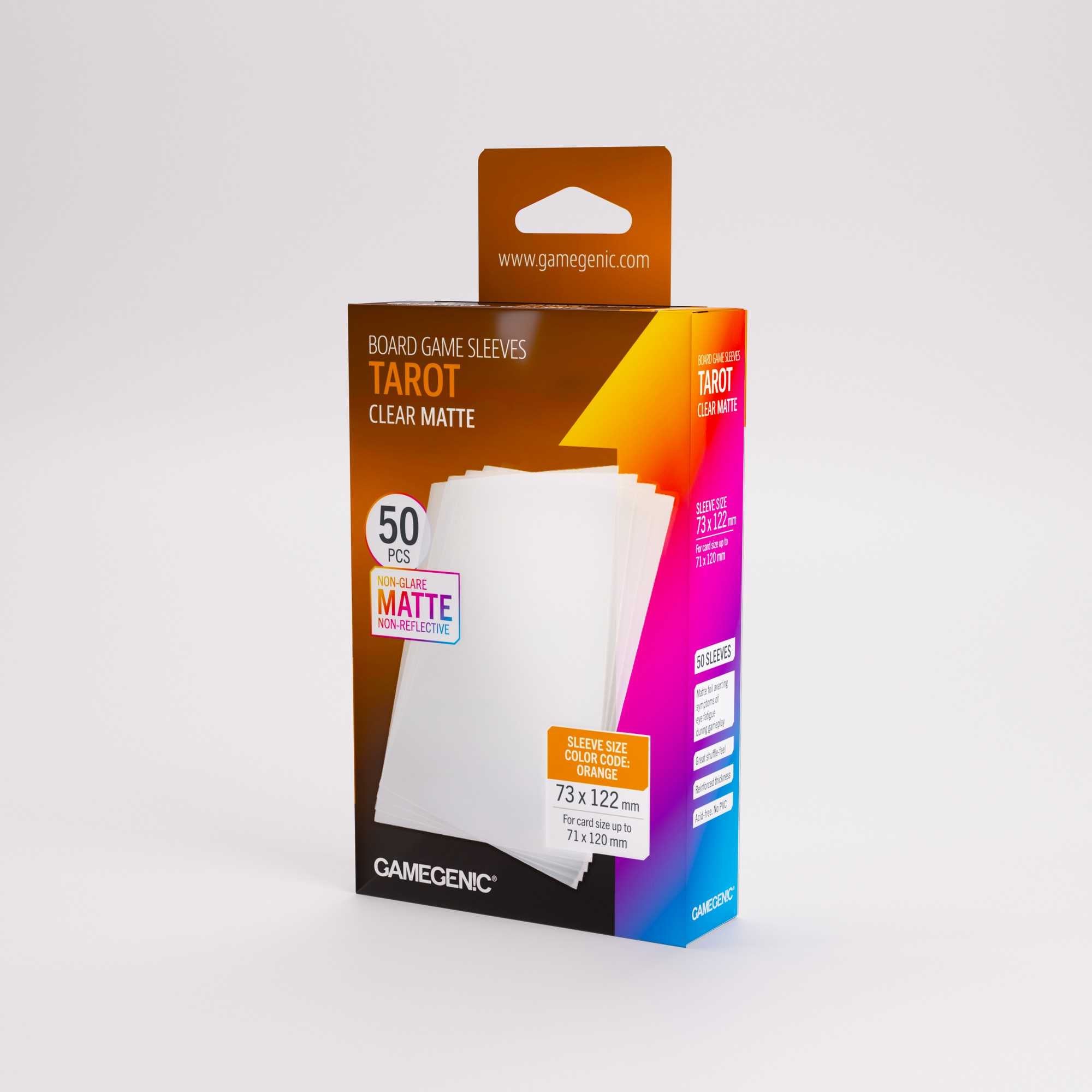 Gamegenic Tarot Card Sleeves Clear Matte – 50 Pack for Card Games and Tarot