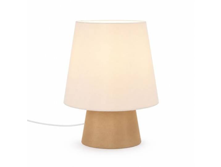 Relaxdays Lampe de table bicolore en lin