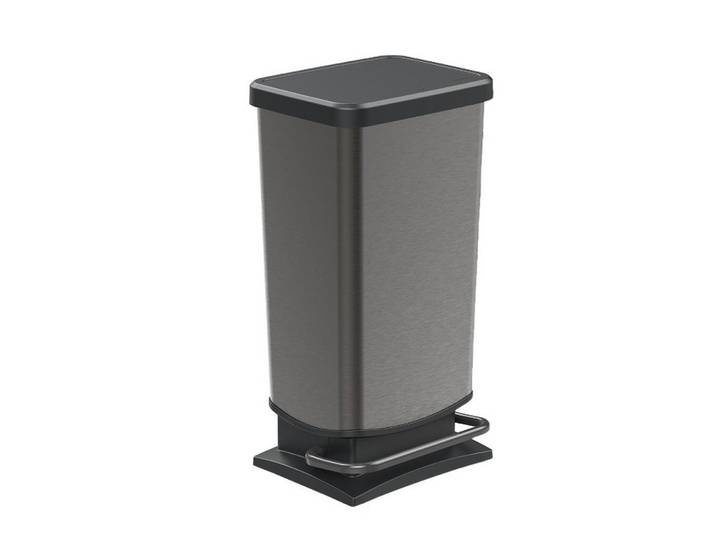 Rotho Abfalleimer, Schwarz, Graphitfarben, Kunststoff, 40 l, 29.5x67.6x35.3 cm, Reach, DIN EN ISO 14001, DIN EN ISO 9001, Haushalt & Reinigung, Reinigung, Mülleimer & Abfallsammler