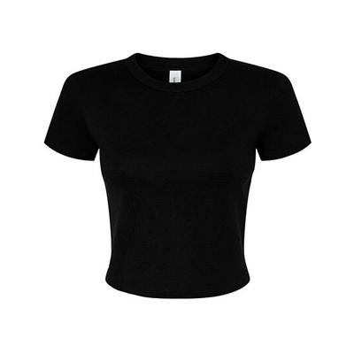 Women´s Micro Rib Baby Tee | Bella | Farbe: Solid Black | L