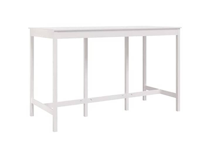HKLGBVCR Bartisch Massivholz Kiefer 110 cm Höhe Weiß