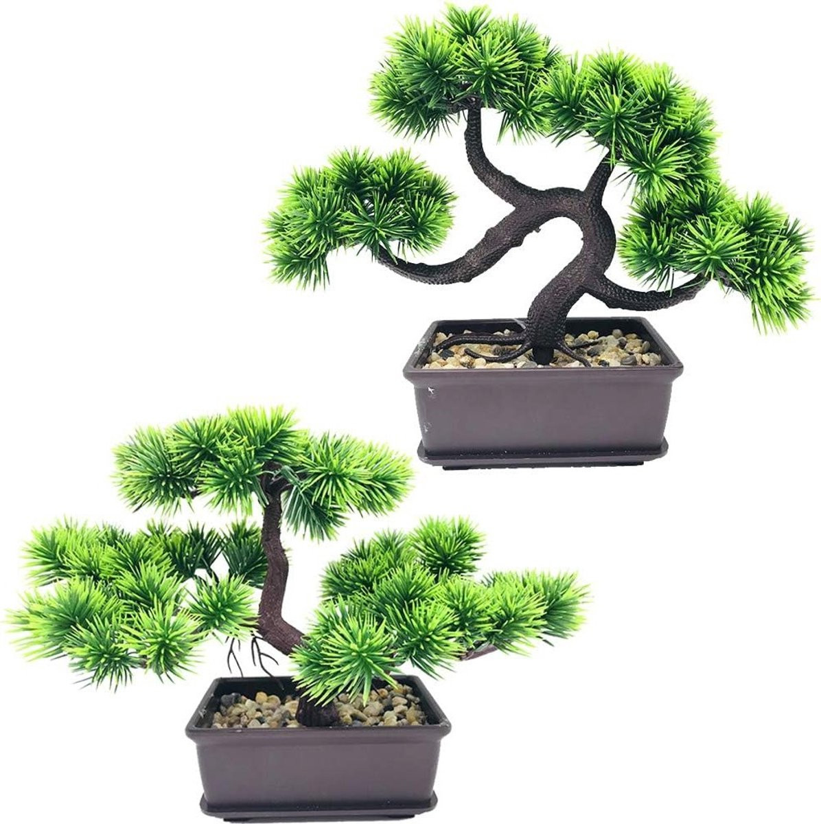 Merkloze Bonsai Boom Kunstplant voor Binnen en Buiten met Pot