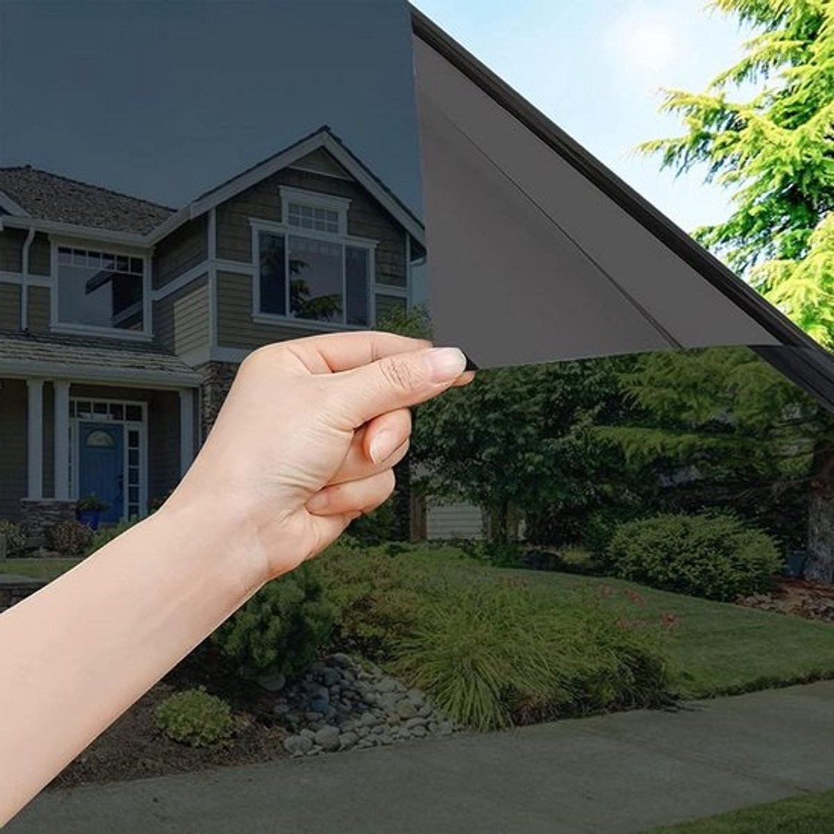 Zelfklevende Verduisterende Raamfolie met 99% UV-bescherming voor Privacy en Warmte-Isolatie