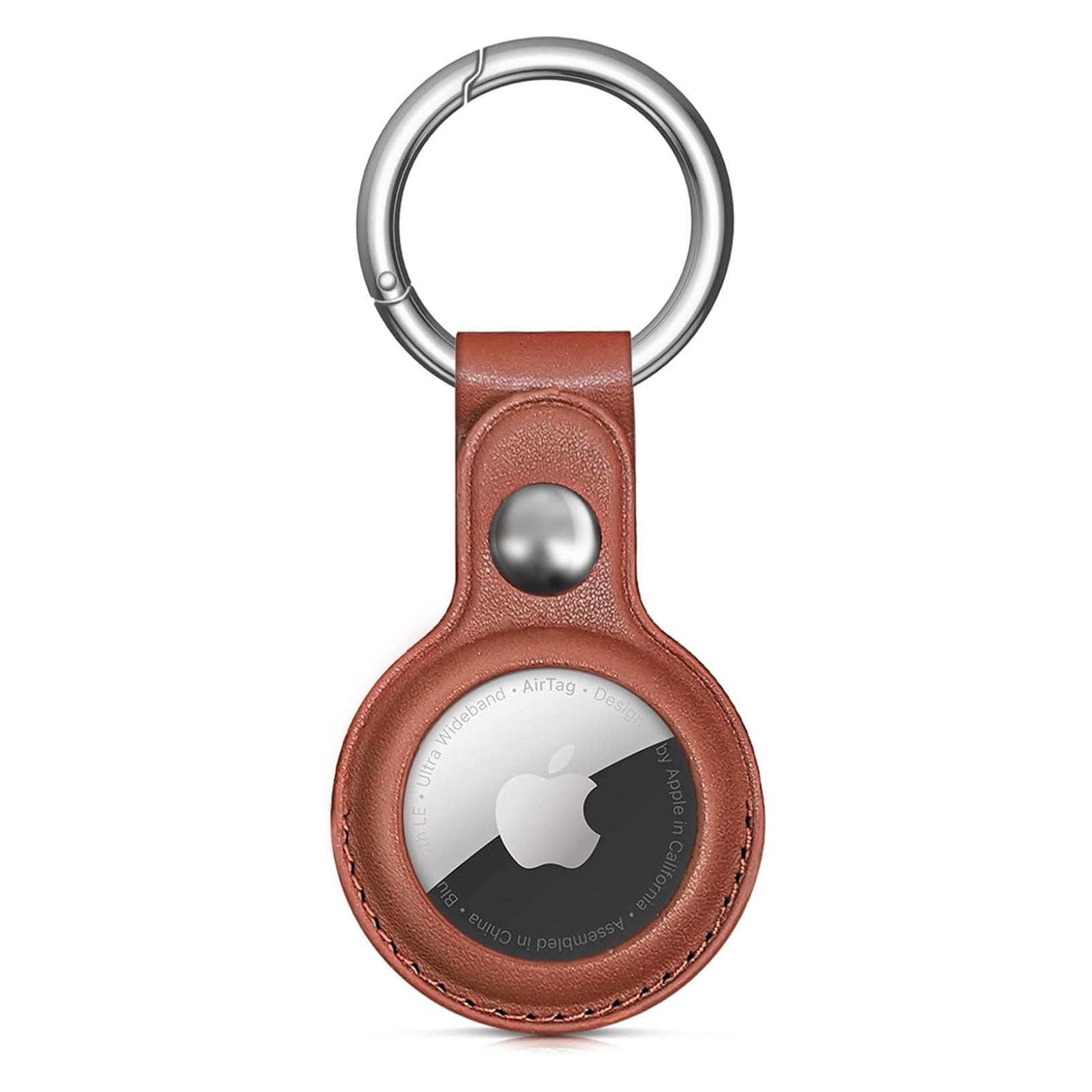 Hurtel Apple AirTag PU Lederhülle - Schwarz, Braun, Rot, Blau - 4 Stück (1404978613)
