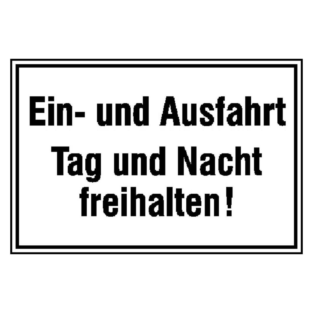 SafetyMarking Hinweisschild Einund Ausfahrt Tag und Nacht freihalten (11.5591)