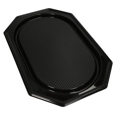 Starpak 100 Servierplatten, PET 55 x 36 cm schwarz Partyplatte