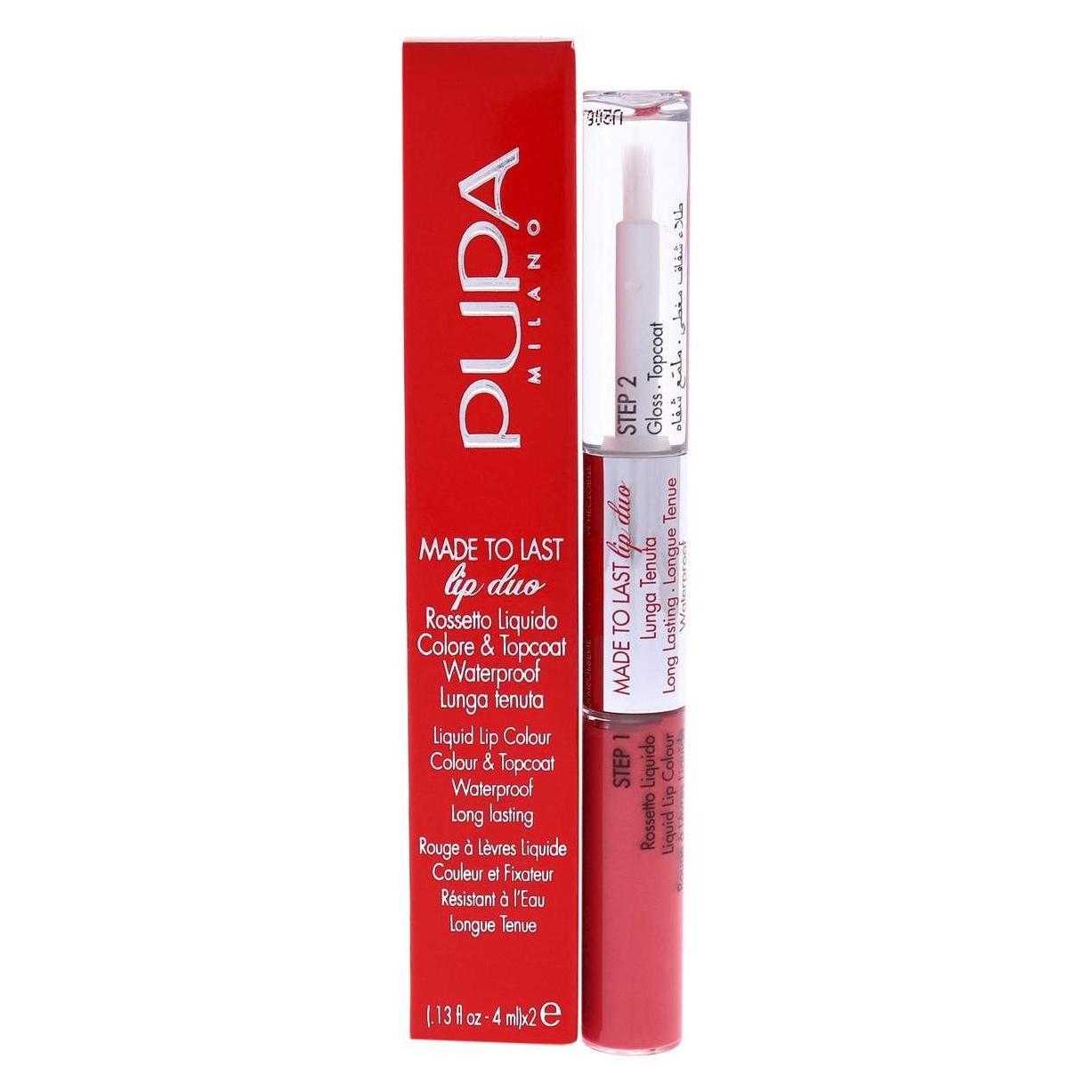 Pupa Milano Made to last Lip duo Hot Coral (001 Hot Coral) (020021B001)