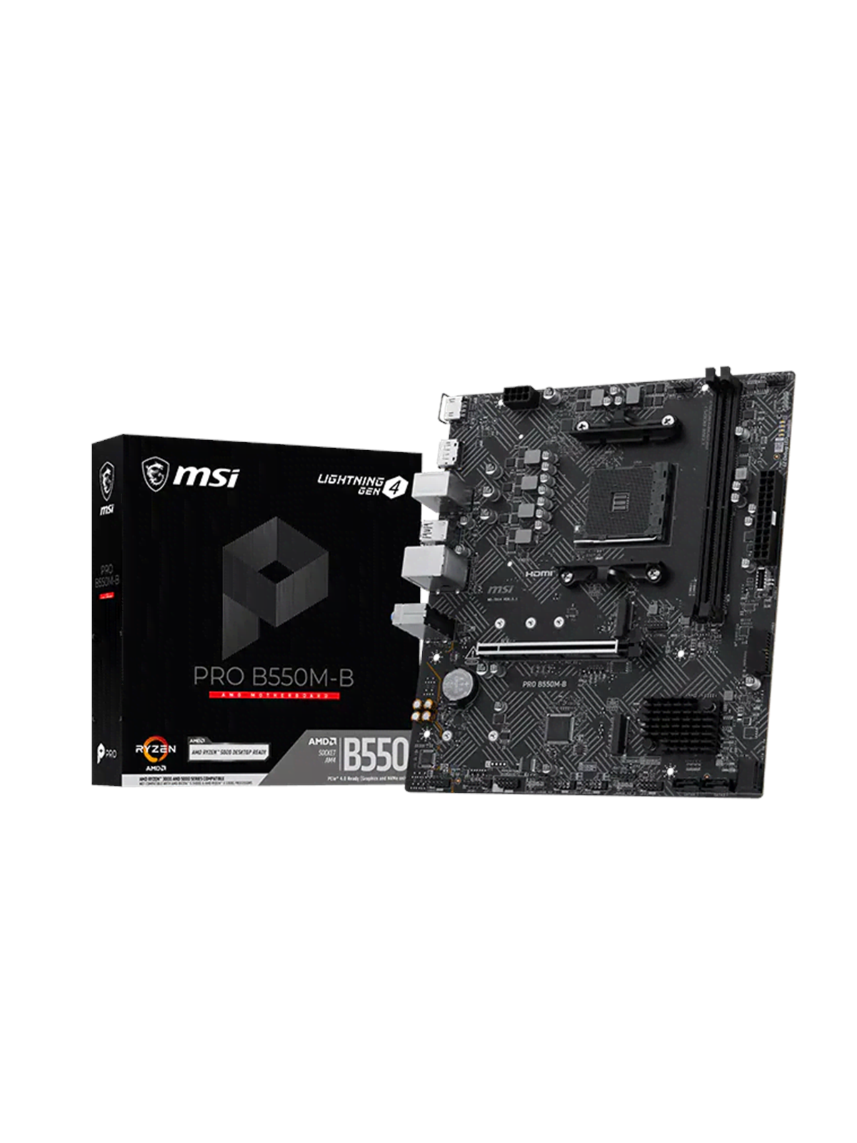 MSI PRO B550M-B Mainboard - AMD B550 - AMD AM4 - DDR4 RAM - Micro-ATX