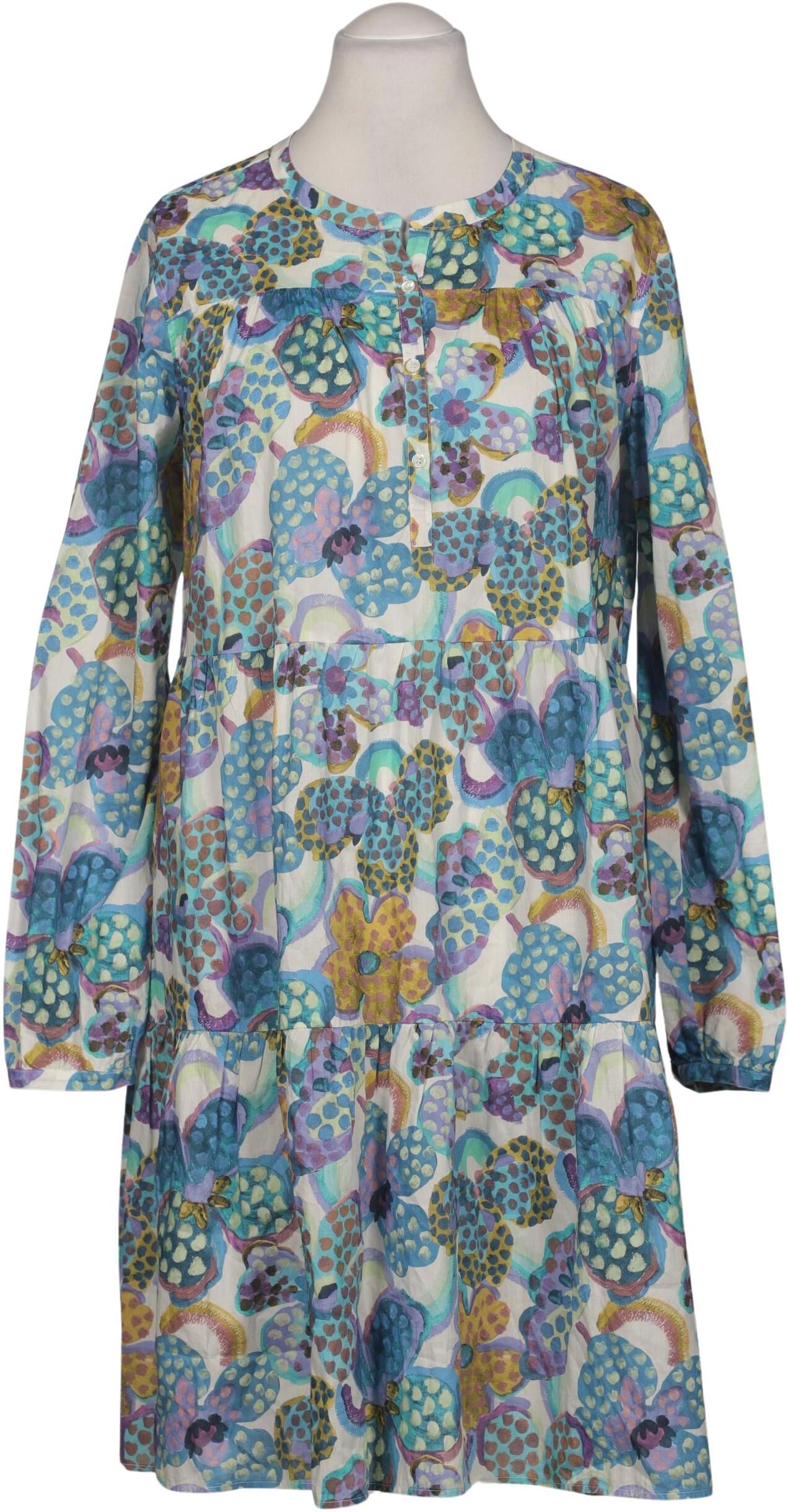 Robert Friedman Damen Kleid, Mehrfarbig, Gr. XL, Baumwolle - Second Hand