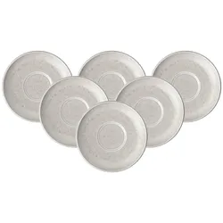 ESPRESSOUNTERTASSEN Perlemor Sand beige ø 12 cm 6er Set