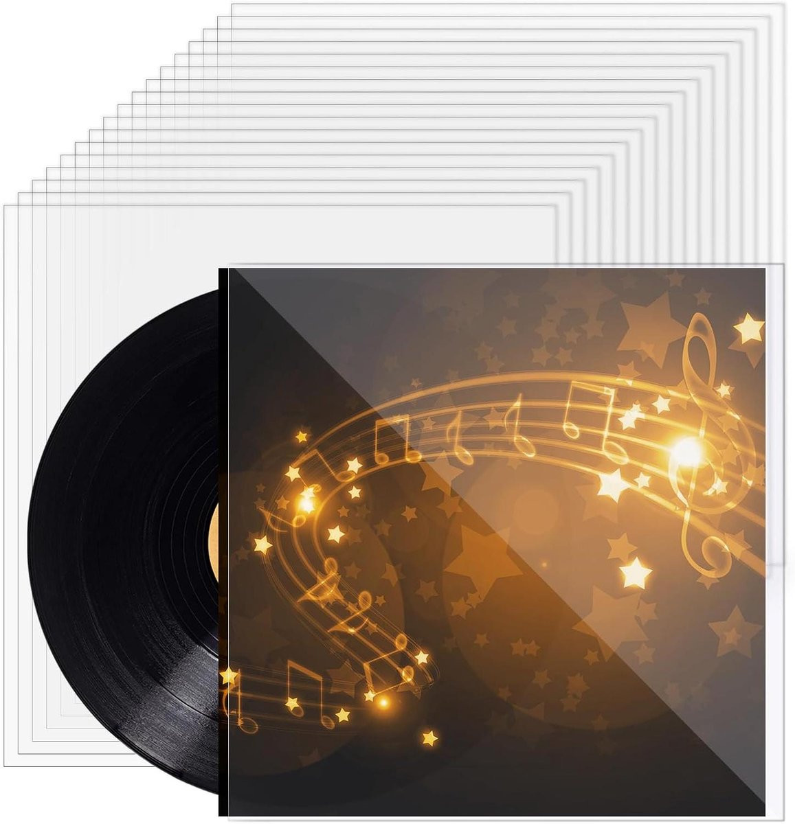 LP Grammofoonplaathoezen - 50 stuks - Transparant - Vinyl Beschermhoezen voor krasvrije opslag