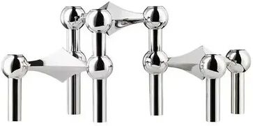 Inspire Daily Merch Small Stand Nordic Metal Candlestick For Stick Candelabra Set For 3 Candles Vintage Living Room Decor silver