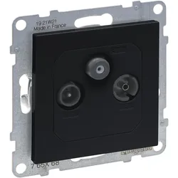 Legrand SEANO Durchgangsdose TV-R-SAT (Antennendose), SAT Zubehör, Grau