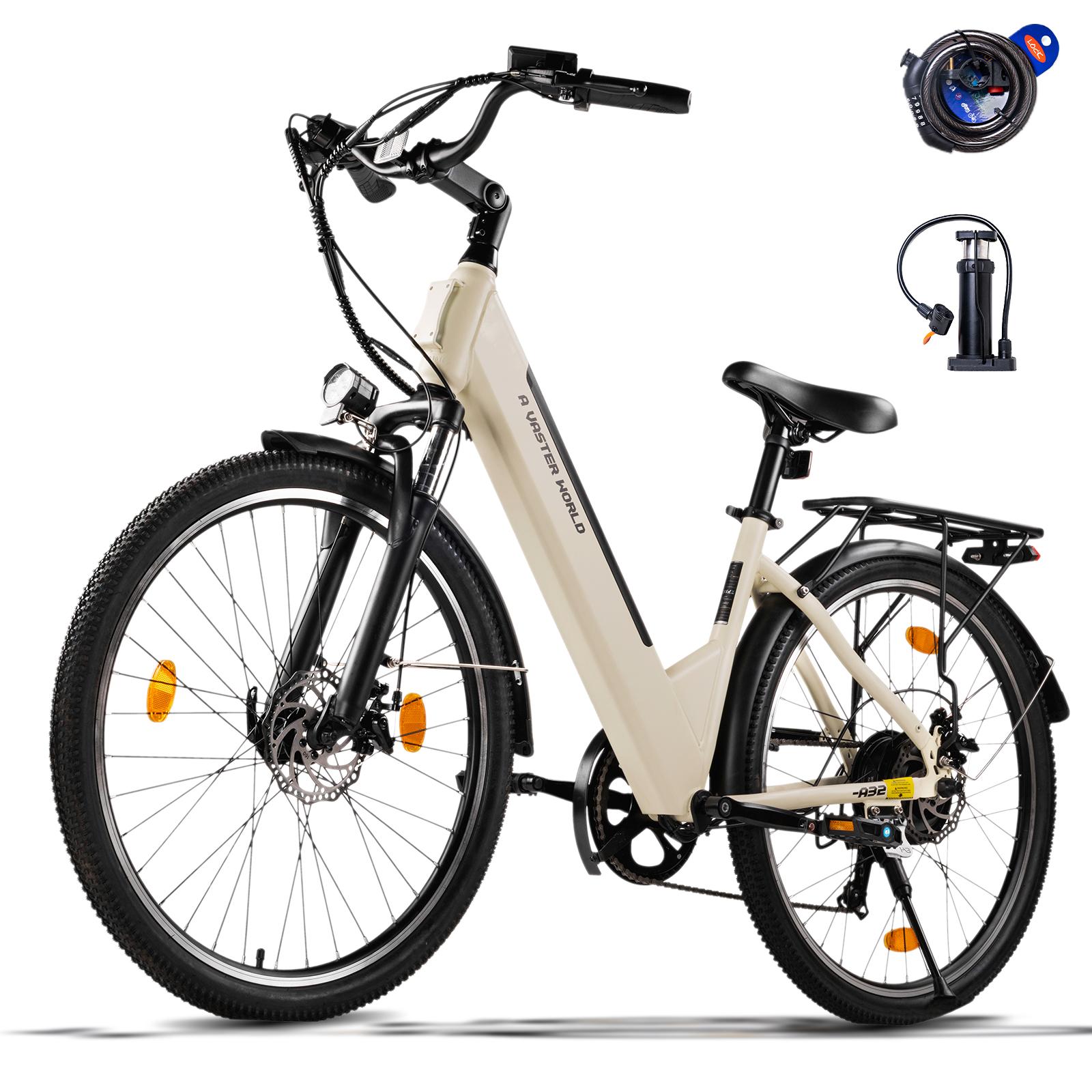 A32 Elektrofahrrad für Erwachsene für den Stadtverkehr,25km/h, 250W, 48V 10,4Ah, max. 150 kg Zuladung, IPX4, bis zu 60 km Reichweite