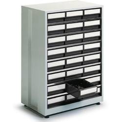 Treston Großes Schubladenmagazin 2440-3 mit 24 Schubladen in grau. Gehäuse BxTxH 605x410x870 mm, hellgrau