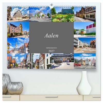 Aalen Impressionen (hochwertiger Premium Wandkalender 2027 DIN A2 quer), Kunstdruck in Hochglanz