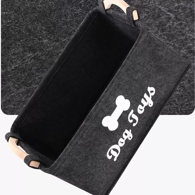 INF Panier de rangement pliable en feutre - 3 mm d'épaisseur, gris foncé, grand organisateur de capacité