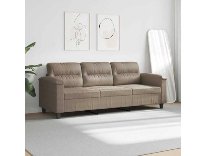 KTHLBRH 3-Sitzer-Sofa, Taupe, 180 cm, aus Mikrofaser Gestell aus Metall, Polsterung aus Schaumstoff, max. Belastung 110 kg pro Sitz, modernes Design