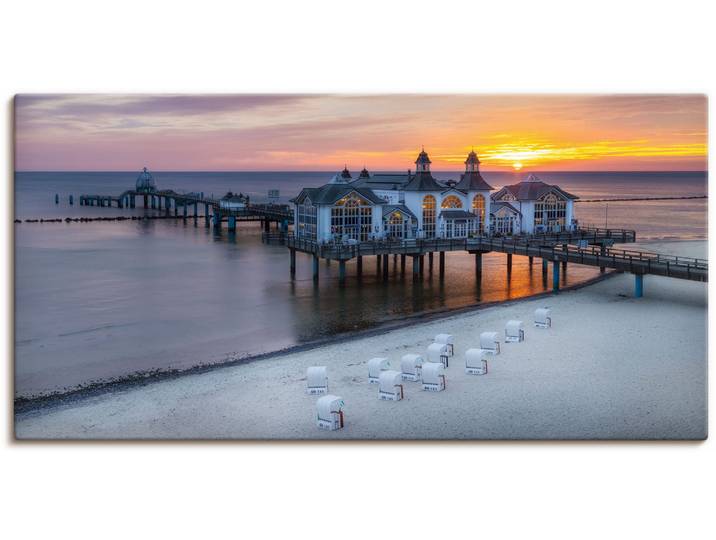 Wandbild ARTLAND RÜGEN Seebrücke in Sellin Sonnenaufgang , bunt (farbe bild(er): bunt), B:60cm H:30cm, Bilder, Wandbild, als Alubild, Leinwandbild in verschied. Grössen