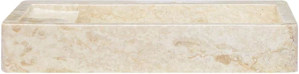 vidaXL Lavabo Crème 58x39x10 cm Marbre