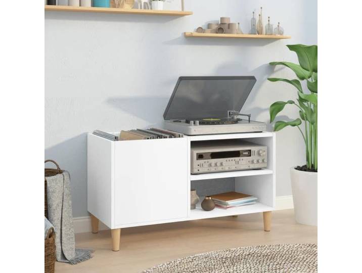 Armoire à Disques Meuble de Classement avec Pieds Armoire de Rangement Organisateur de Maison Salon Intérieur 831941