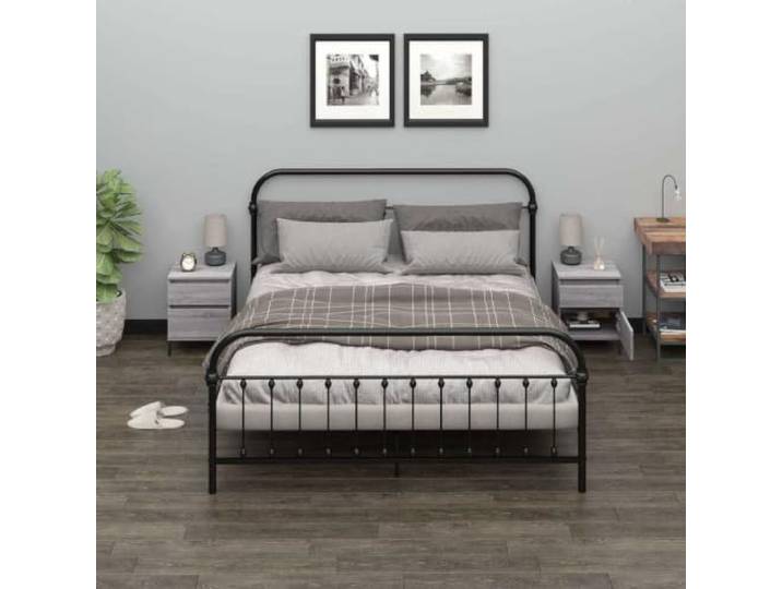 GPWERSDF Nachttische 2 STK. Grau Sonoma 40x35x50 cm aus Holzwerkstoff 2 Stück, Grau Sonoma, Holzwerkstoff, 40x35x50 cm, Montageanleitung inklusive
