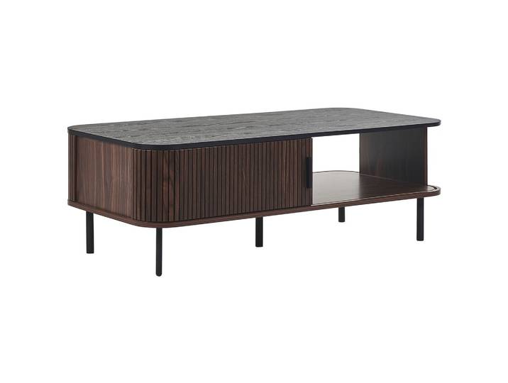 COUCHTISCH dunkler Holzfarbton/schwarz 120/60 cm Jose