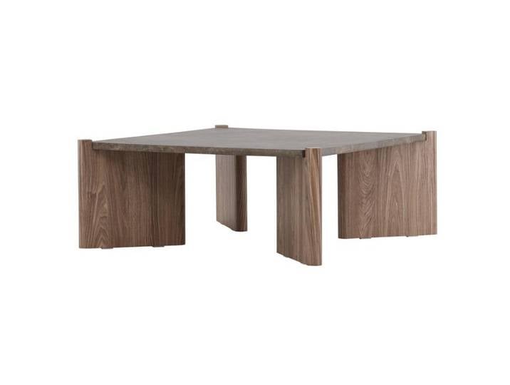Livetastic Couchtisch, Braun, Beige, Holz, furniert, Marmoroptik, quadratisch, 100x40x100 cm, Wohnzimmer, Wohnzimmertische, Couchtische, Couchtische Marmoroptik