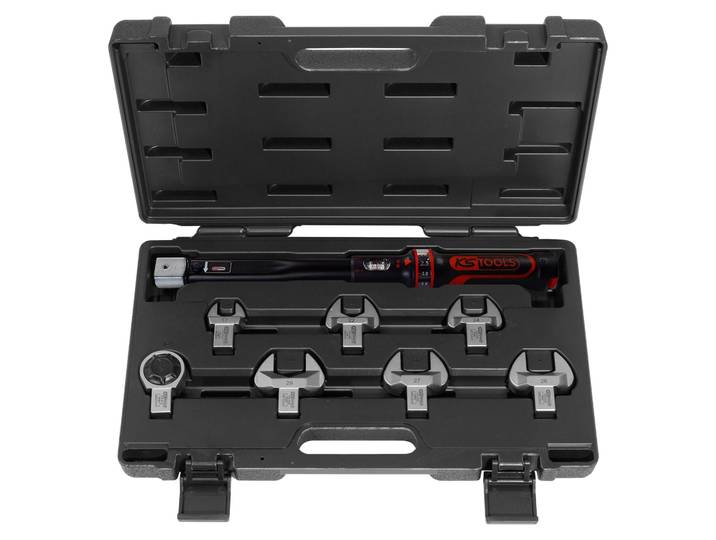 KS TOOLS ERGOTORQUEprecision Jeu d'outils pour clés dynamométriques pour le froid et la climatisation 20 - 100 Nm 8 pièces - 516.1225