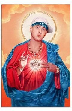 Uplift Treasures Eminem Rap Star Canvas Poster Wall Art 6 15.75 23.62 In Noframe