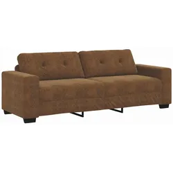 vidaXL Sofa mit Kissen Braun Kunstleder & Holz