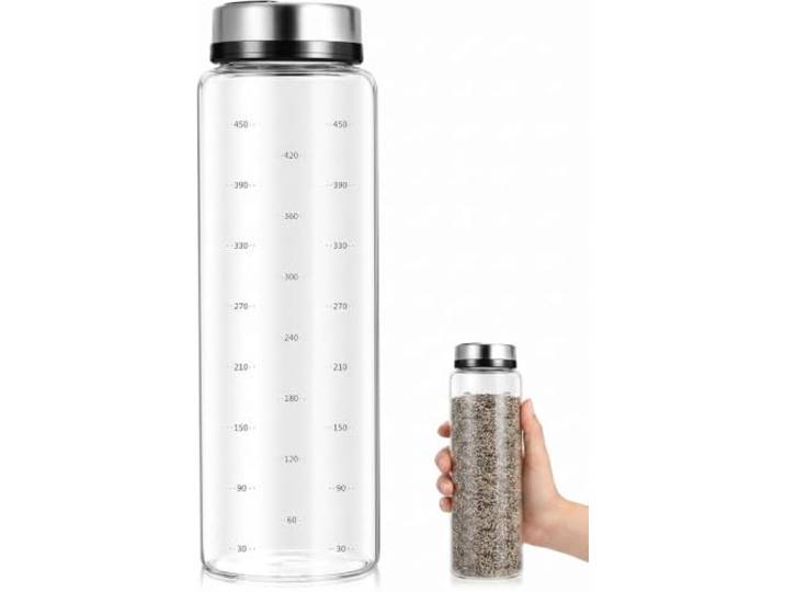Salz- und Pfefferstreuer 500ml verstellbar Große 500 ml Füllmenge mit verstellbaren Gießlöchern, Edelstahldeckel und feuchtigkeitsbeständiger Aufbewahrung für Küche