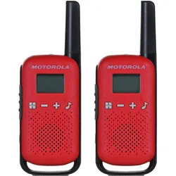 Motorola Talkabout T42 (4 km), Walkie Talkie, Rot, Schwarz