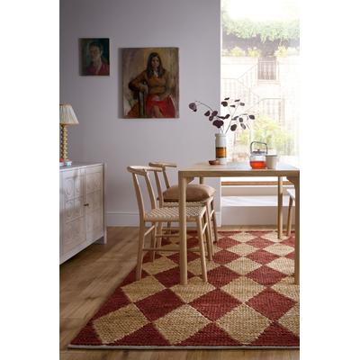 Teppich FLAIR RUGS "Effie Diamond", orange, B:160cm H:5mm L:230cm, Baumwolle, Jute, Teppiche, Teppich, handgeknüpft