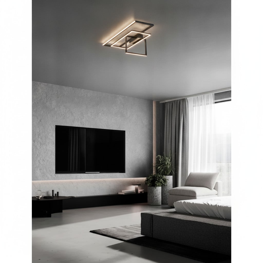 Lyora Plafondlamp Clea zwart 92 cm