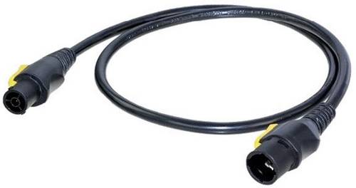 Neutrik Strom Anschlusskabel [1x PowerCon-Buchse - 1x PowerCon-Stecker] 3m Schwarz, Gelb